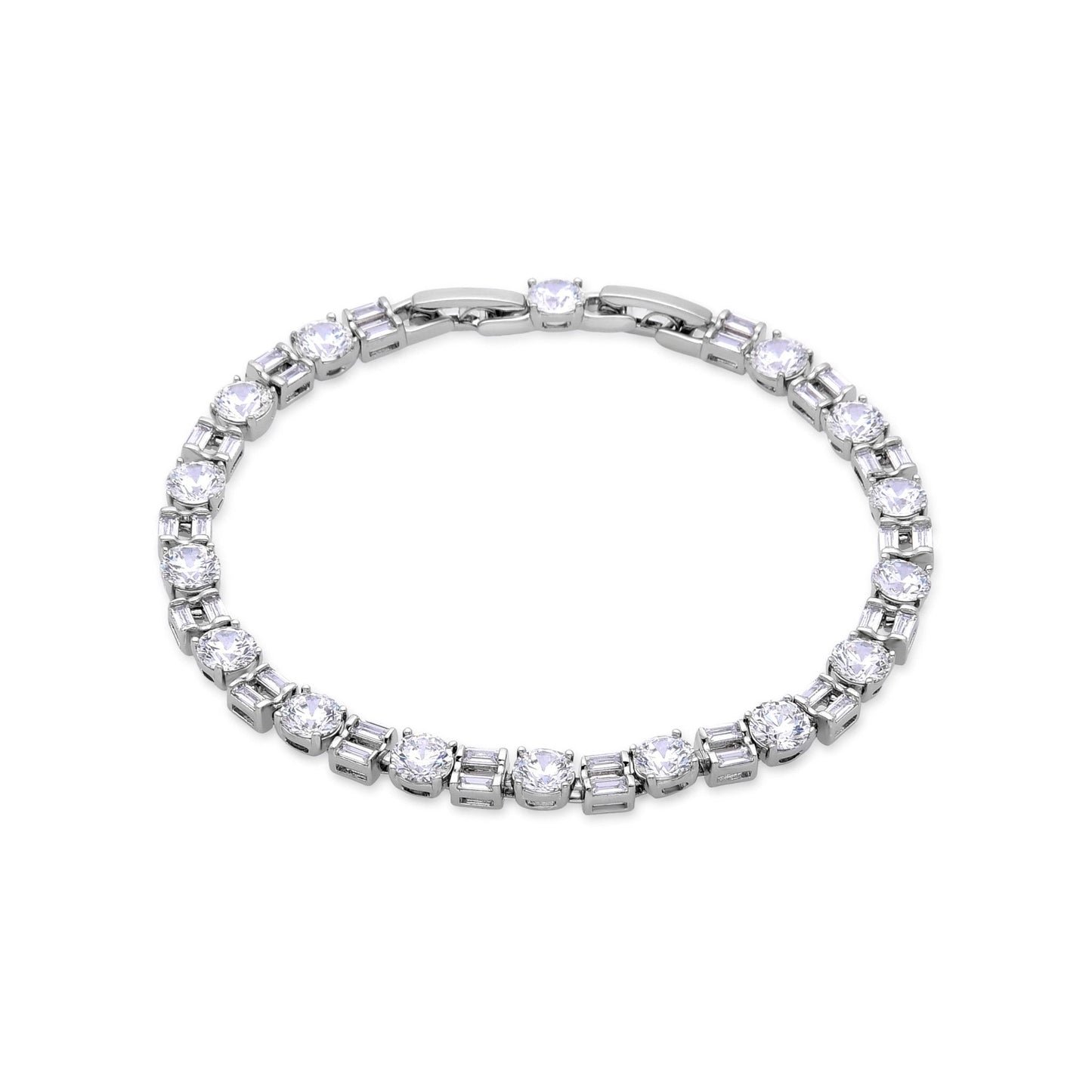 Pulsera acabada en rodio