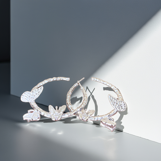 argollas con mariposas