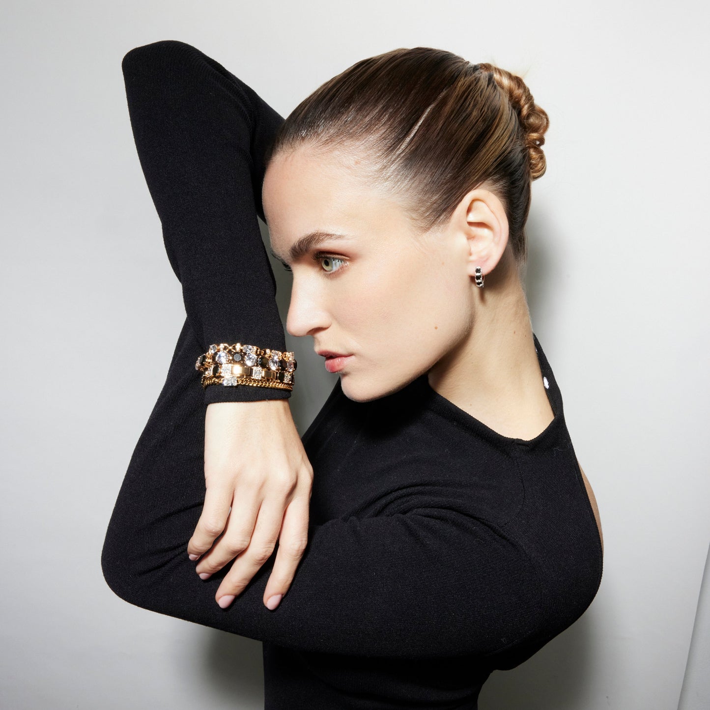 Pulsera con Circonita Brillante acabado oro 18k - Naxa