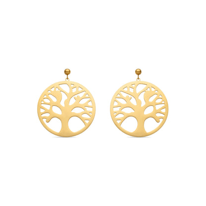 Pendientes acabado oro 18k - Konssa