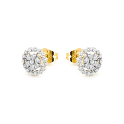 Pendientes con Circonita Brillante acabado oro 18k - Irzul