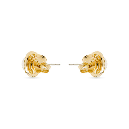 Pendientes con Perla Blanca acabado oro 18k - Basnik