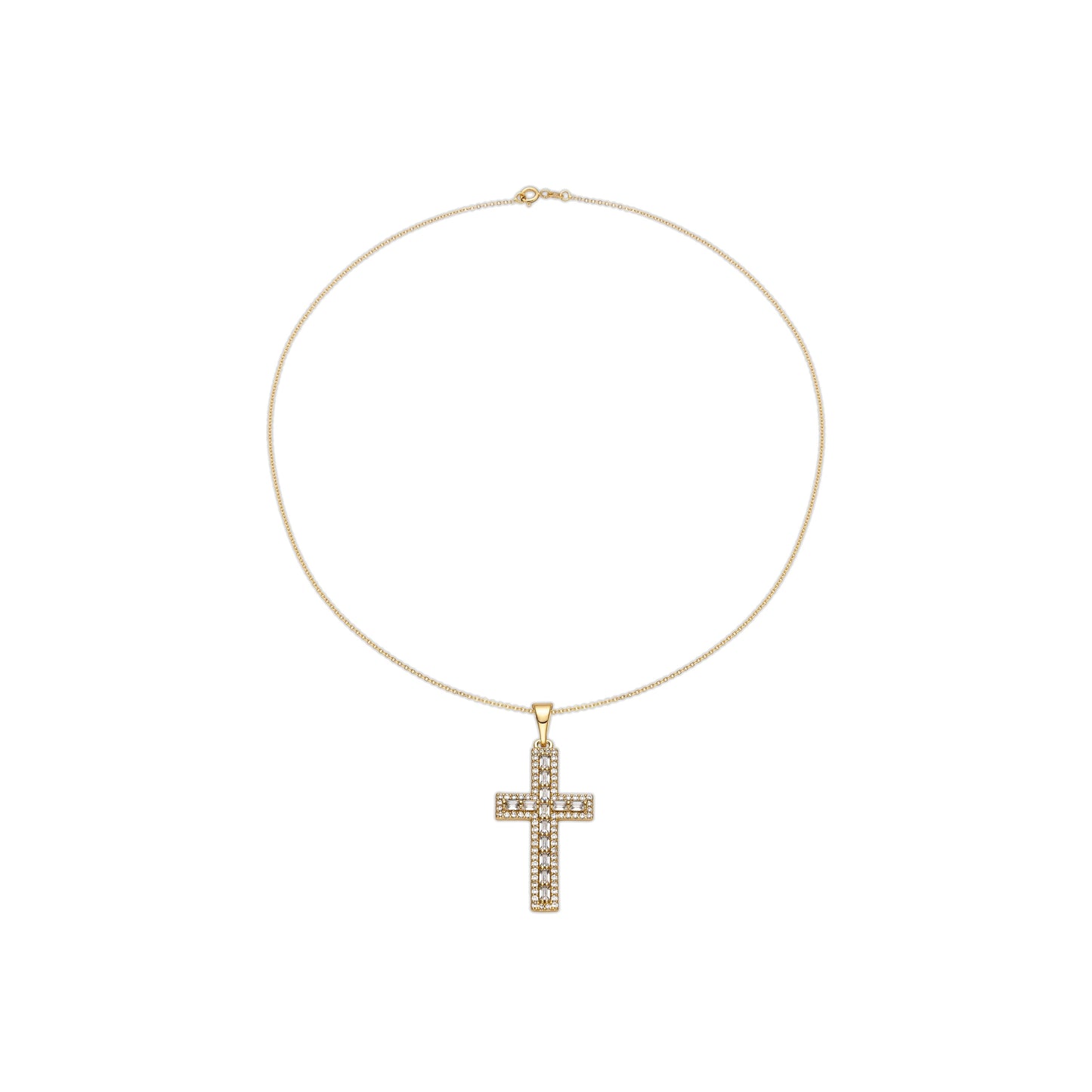Collar con Circonita Brillante acabado oro 18k - Diora
