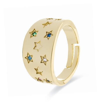 Anillo acabado en oro amarillo 18k