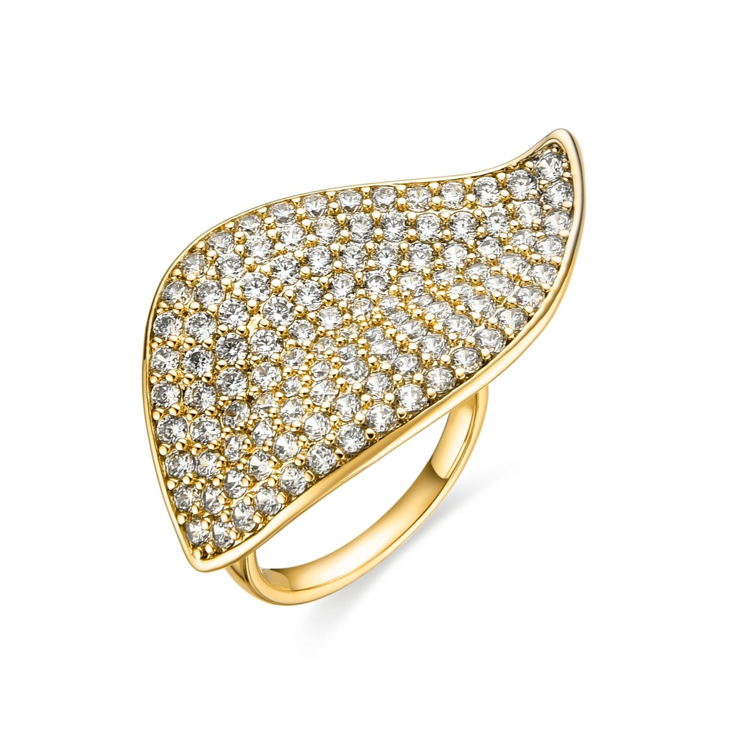 Anillo acabado en oro amarillo 18k