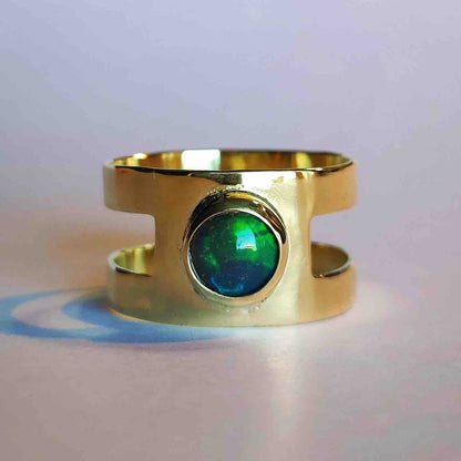 Anillo Ancho Egipcio con Ópalo