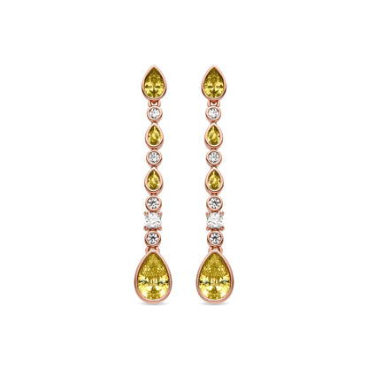 Pendientes acabado en oro 18k