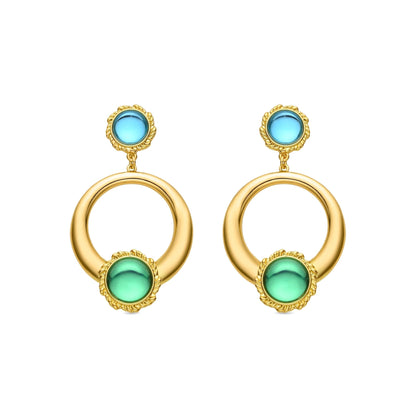 Pendientes acabados en oro amarillo 18K