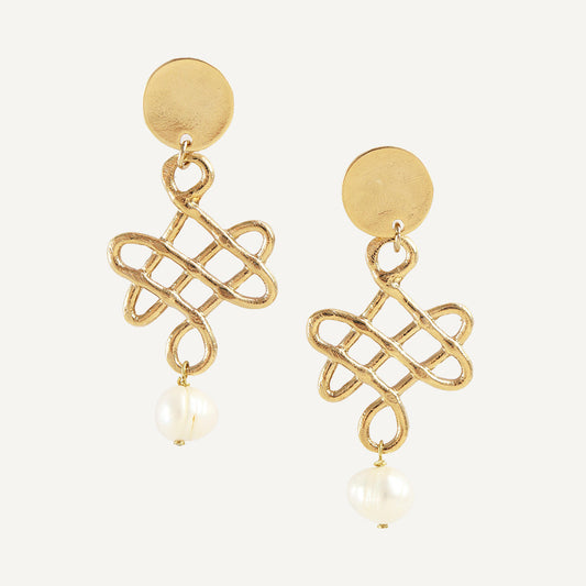 Pendientes CELTA PERLA para mujer