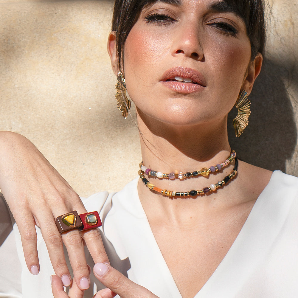 Pendientes dorados mujer AURYN