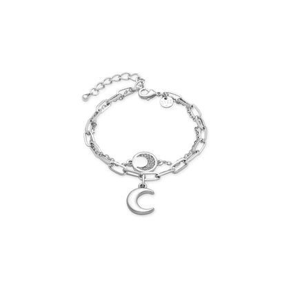 Pulsera  acabada en rodio